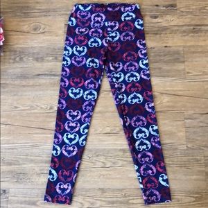 Heart Lularoe Leggings Size OS Brand New